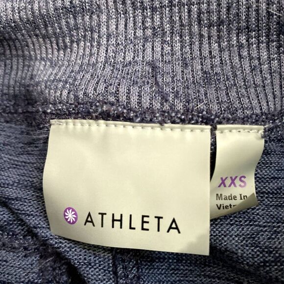 Athleta Downplay Mini Skirt Knit Athletic Heather Blue Pull On Size XXS - Picture 4 of 5